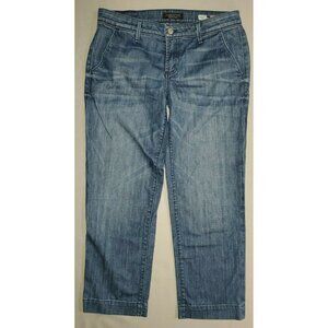 Vizcaino Premium Denim Straight Leg Crop Jeans Siz